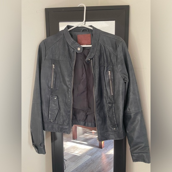 Miss London Faux Leather Jacket - Picture 2 of 6